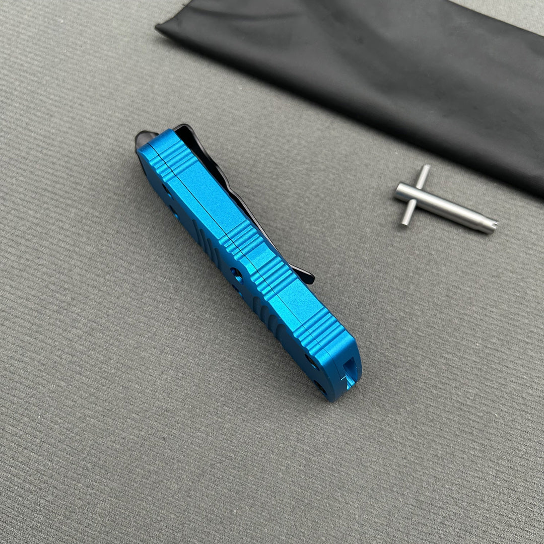 MT Mini COMBAT TROODON Blue Handle CNC Aviation Aluminum 1 Set Survival EDC Camping Outdoor Gear pocket complete knife parts