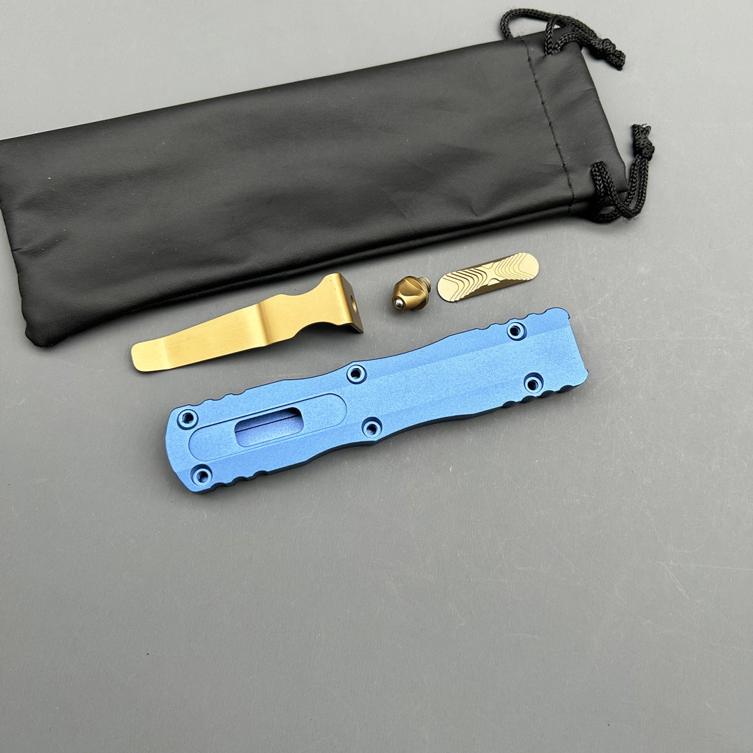 MIT DIRAC Golden knife CNC Aviation Aluminum Outdoor Camping Hunting Tactical gear defence EDC Combat pocket OTF knife Parts