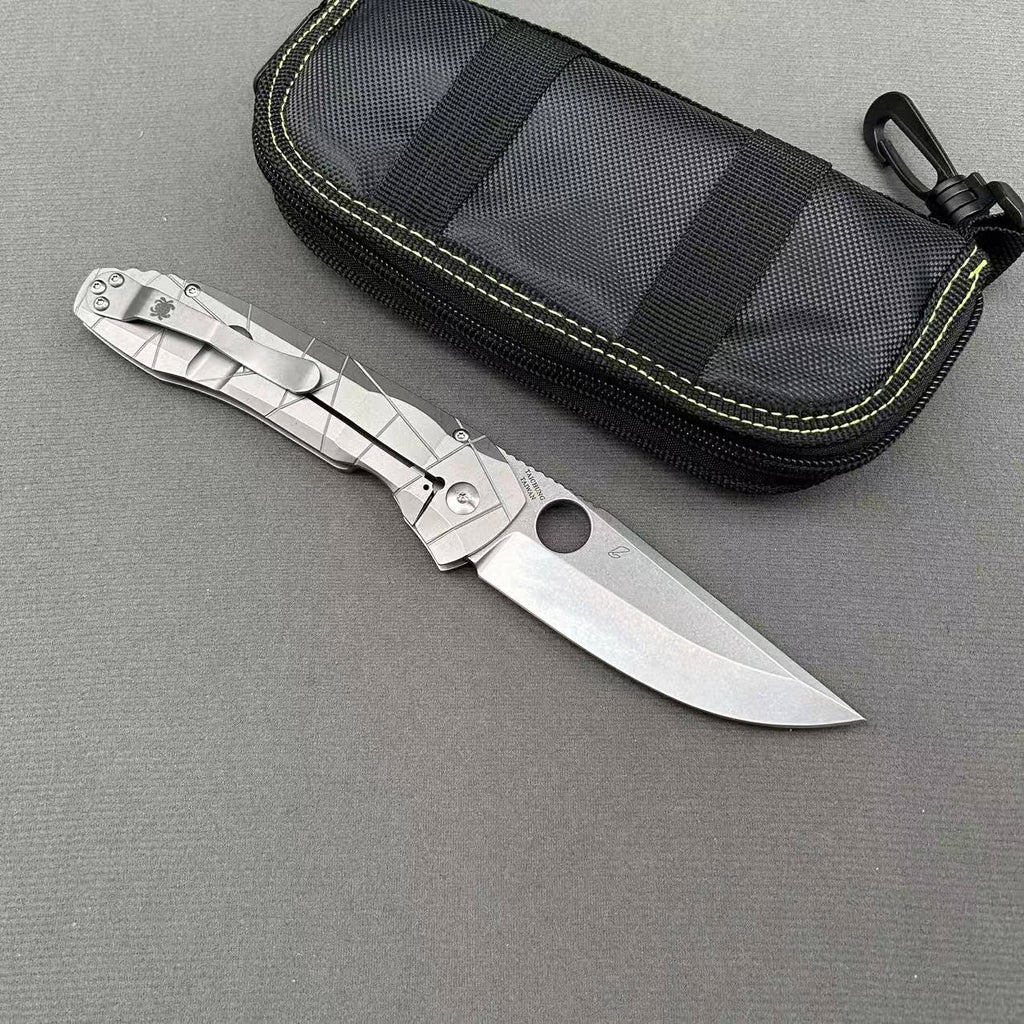 SP C199 TI Titanium handle Folding knife S35VN blade Camping Outdoor Survival Tactical Folding Knife