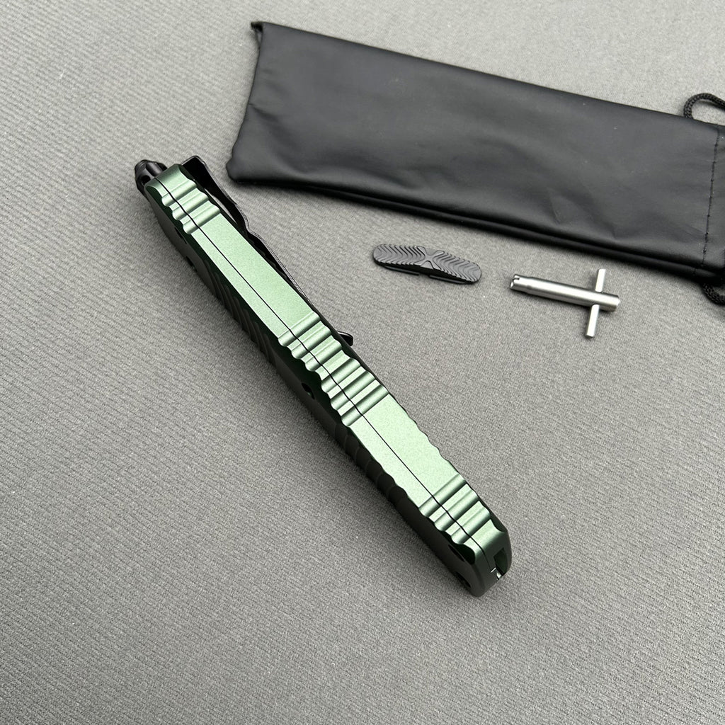 MT Combat Troodon Green CNC Aviation Aluminum Survival EDC Tool Camping Outdoor Hunting pocket OTF complete knife parts
