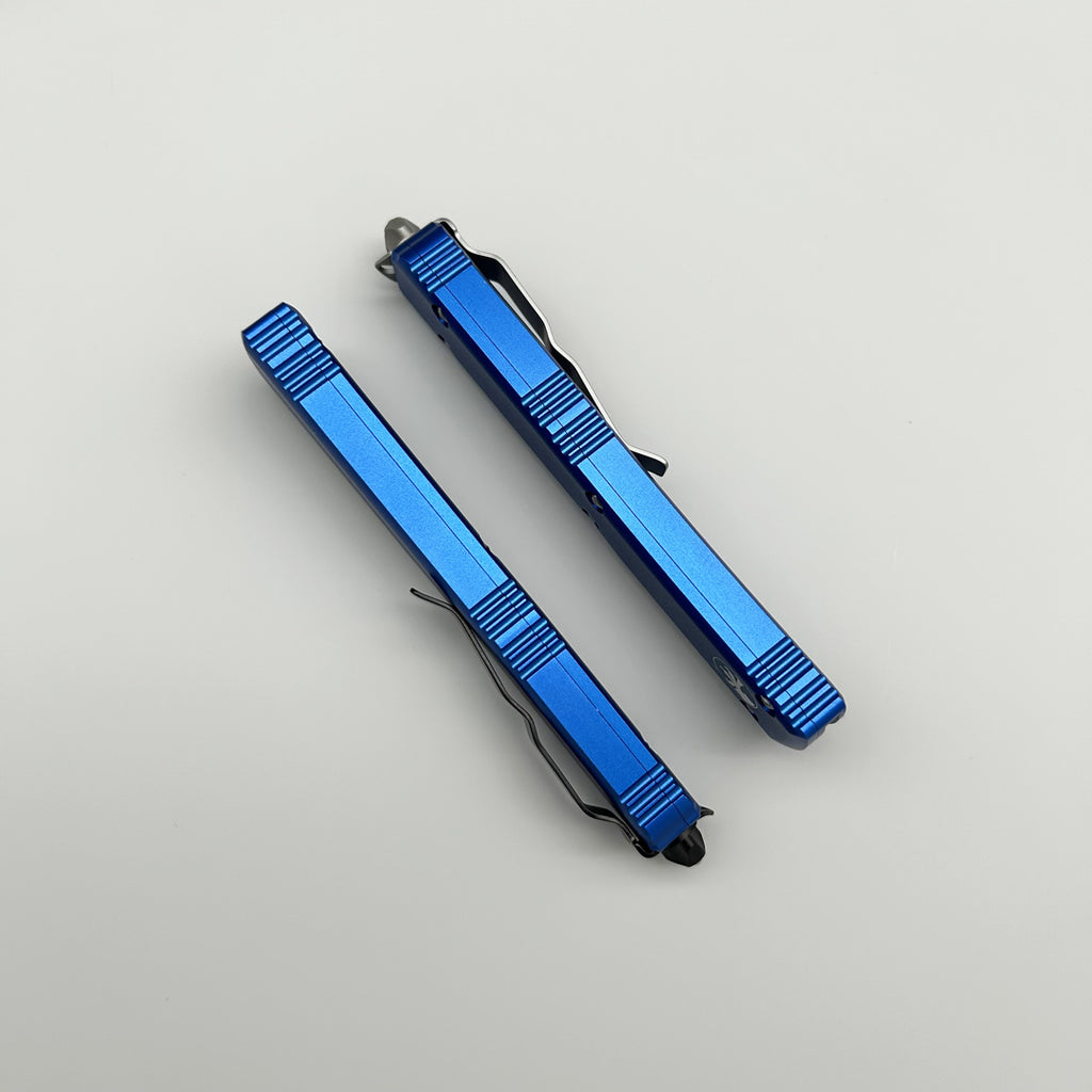 MT UT CNC aviation aluminum Blue Handle Hunting Survival Tactical Combat EDC Outdoor Self-defense Pocket OTF complete Knives Parts