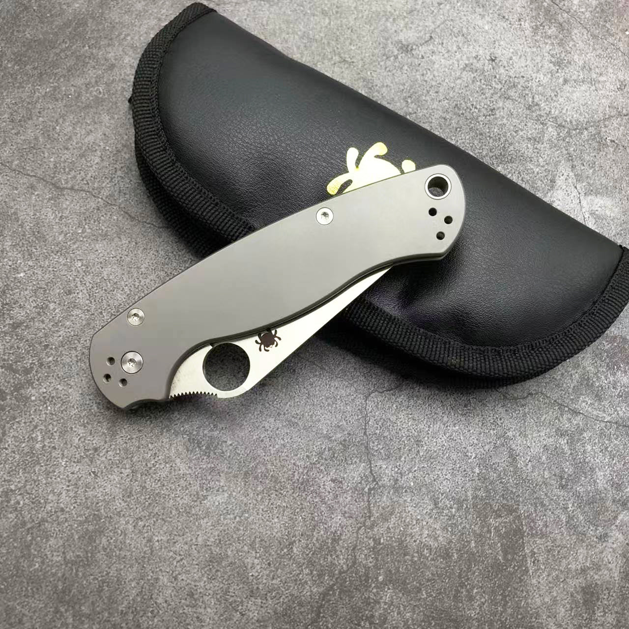 SP C81 Titanium handle Folding knife S35VN blade Camping Outdoor Survival Tactical Folding Knife