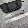 SP C186 Folding knife Titanium handle D2 Steel Camping Outdoor Survival Tactical EDC Knife