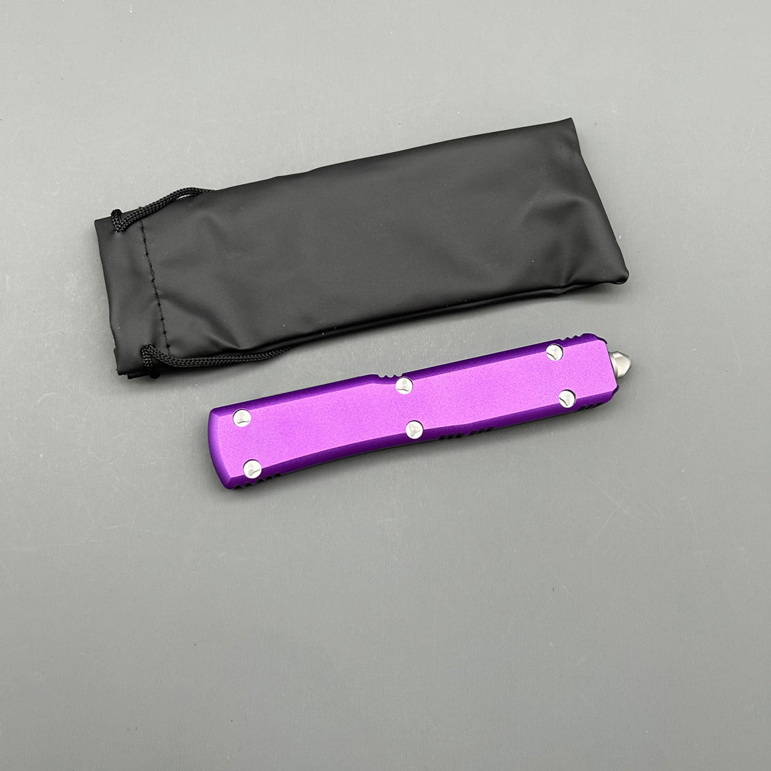 MT UT Purple Handle CNC aviation aluminum Hunting Survival Tactical Combat EDC Outdoor Camping defense Pocket Hiking complete Knife Parts