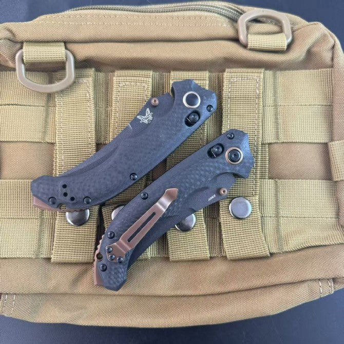 BM 865 Folding Knife Carbon fiber handle Outdoor Camping Hunting Survival Hiking Utility EDC Tools knife