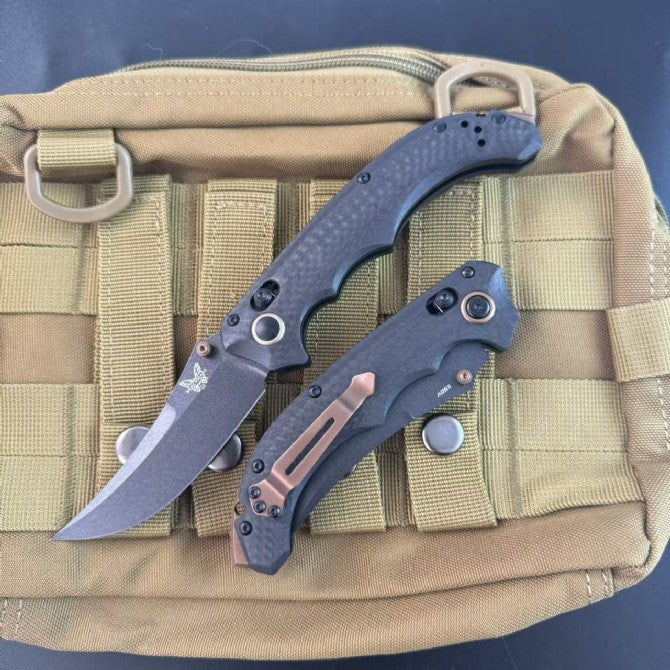 BM 865 Folding Knife Carbon fiber handle Outdoor Camping Hunting Survival Hiking Utility EDC Tools knife