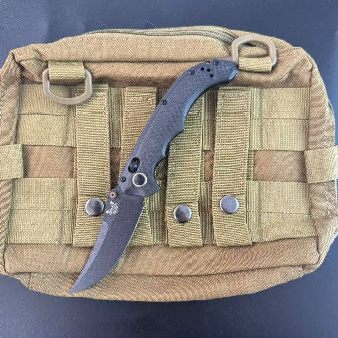 BM 865 Folding Knife Carbon fiber handle Outdoor Camping Hunting Survival Hiking Utility EDC Tools knife