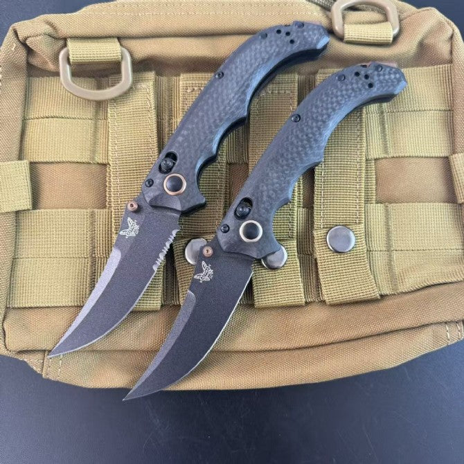 BM 865 Folding Knife Carbon fiber handle Outdoor Camping Hunting Survival Hiking Utility EDC Tools knife