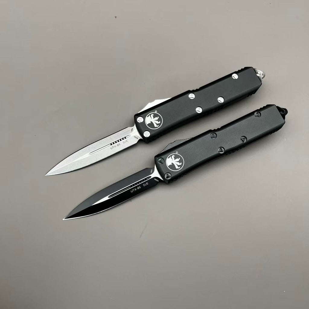 MIT UTX85 CNC aviation aluminum Black Handle Hunting Survival Tactical Combat EDC Outdoor Self-defense Pocket OTF Knives