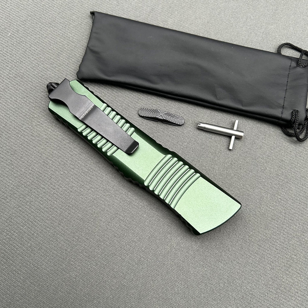 MT Combat Troodon Green CNC Aviation Aluminum Survival EDC Tool Camping Outdoor Hunting pocket OTF complete knife parts
