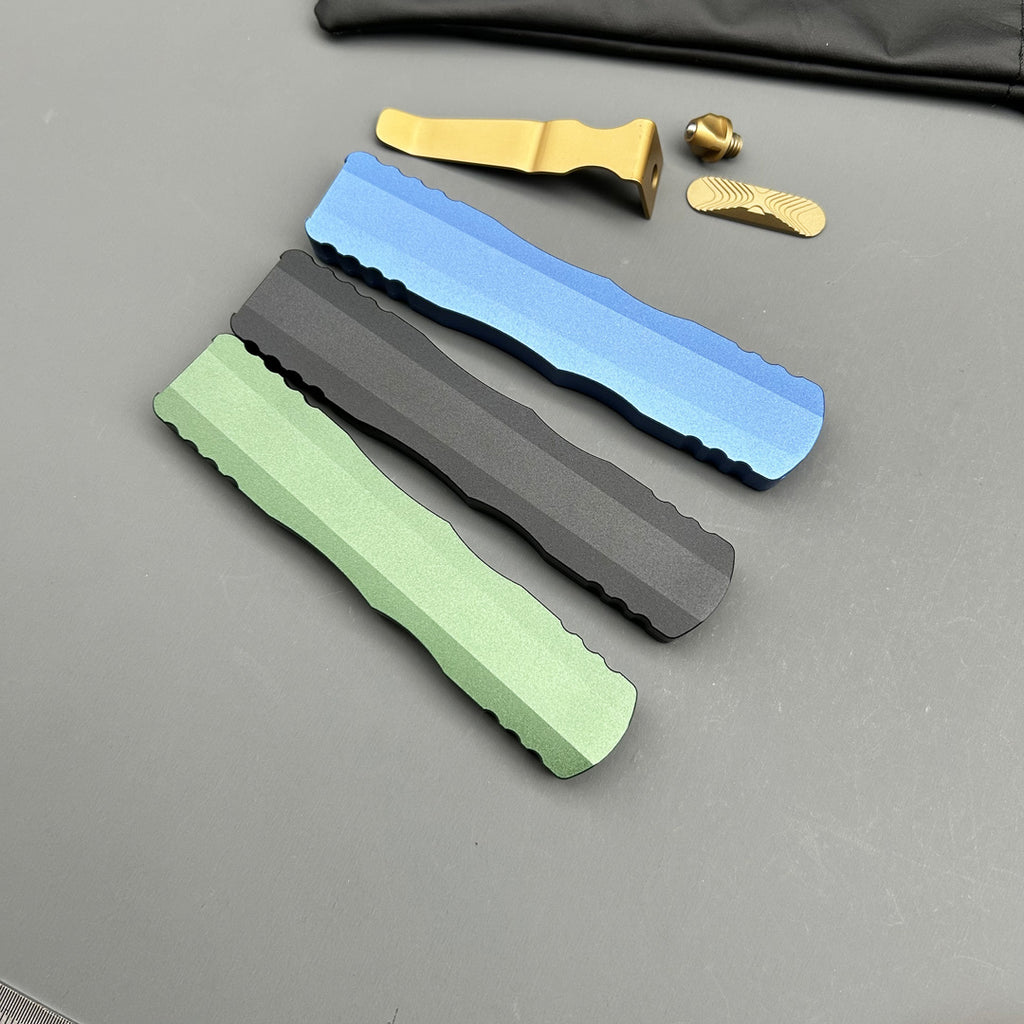 MIT DIRAC Golden knife CNC Aviation Aluminum Outdoor Camping Hunting Tactical gear defence EDC Combat pocket OTF knife Parts