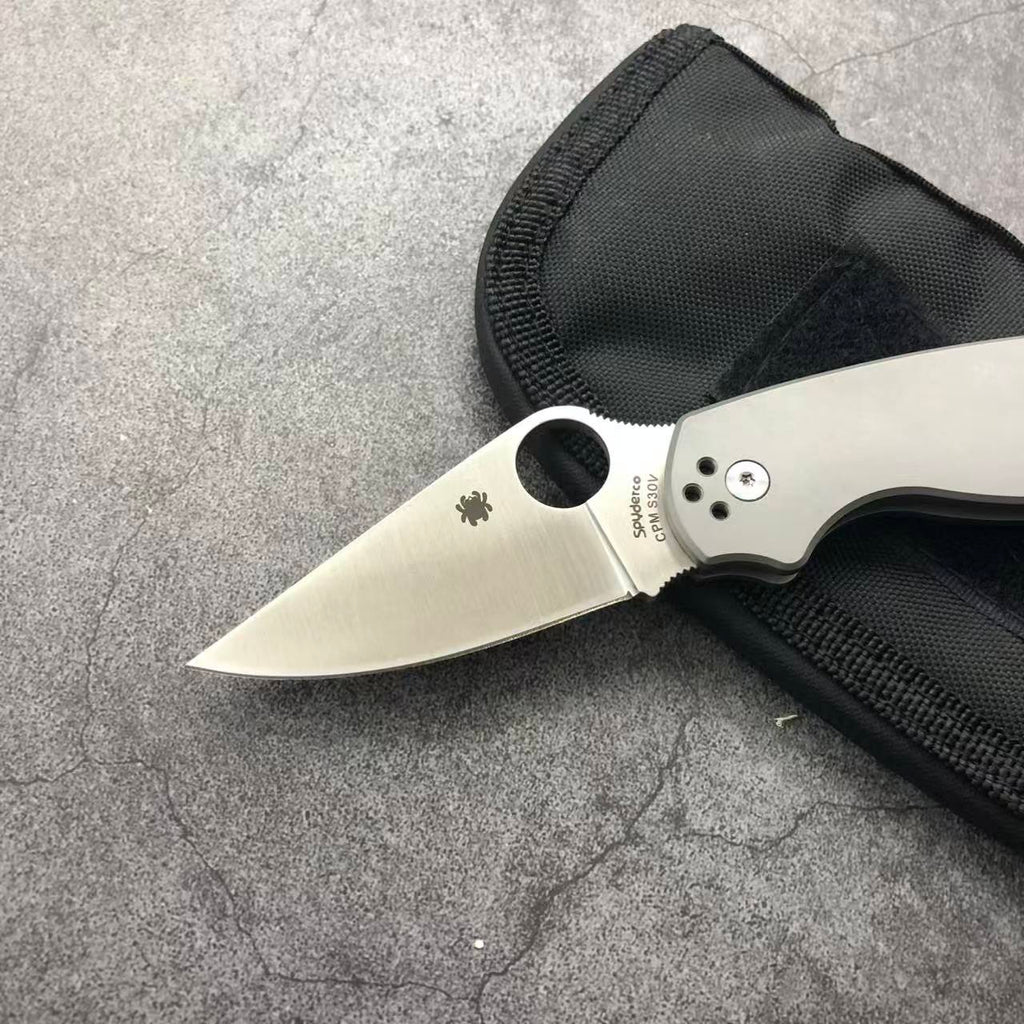 SP C223 Titanium handle Folding knife S35VN blade Camping Outdoor Survival Tactical Folding Knife