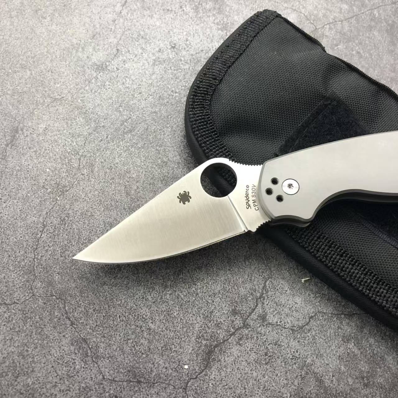 SP C223 Titanium handle Folding knife S35VN blade Camping Outdoor Survival Tactical Folding Knife