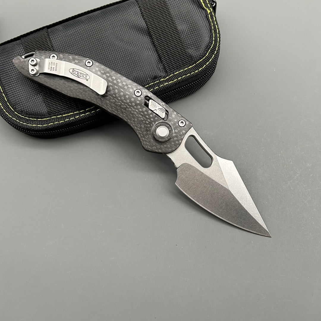 MT New Stitch Folding Knife carbon fiber Camping Outdoor Hunting Survivial Knife