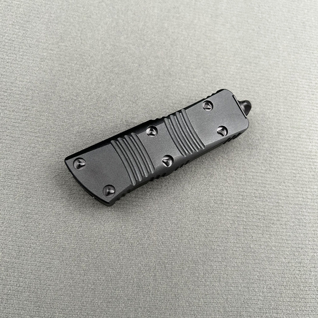 MT Mini COMBAT TROODON Black Handle CNC Aviation Aluminum 1 Set Survival EDC Camping Outdoor Gear pocket complete knife parts