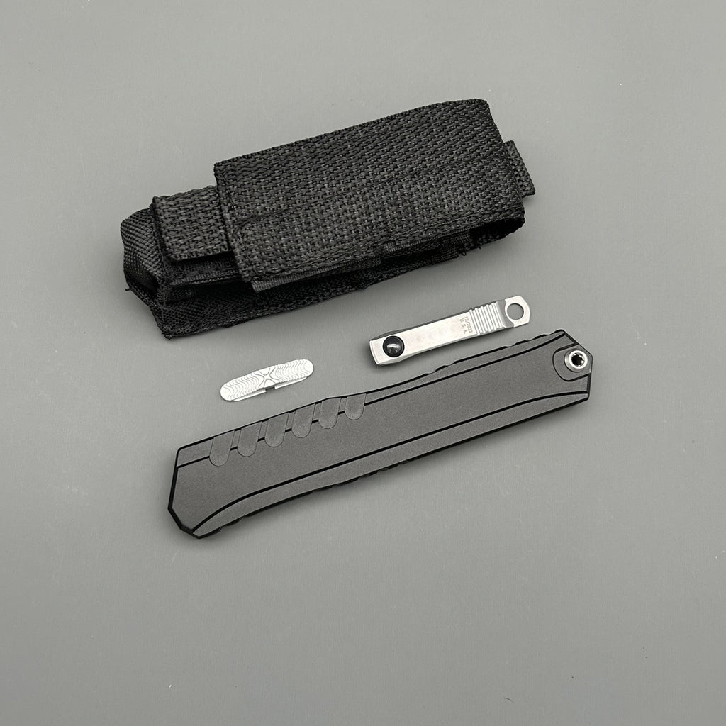 MIT New 2024 Munroe CypherⅡ CNC Aviation Aluminum Survival EDC Camping Outdoor Hunting tactical self-defence pocket OTF complete knife parts