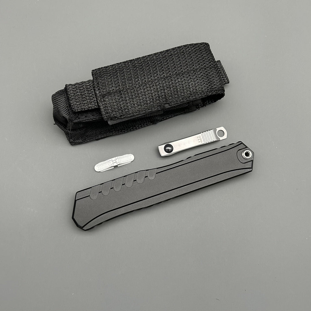 MIT New 2024 Munroe CypherⅡ CNC Aviation Aluminum Survival EDC Camping Outdoor Hunting tactical self-defence pocket OTF complete knife parts