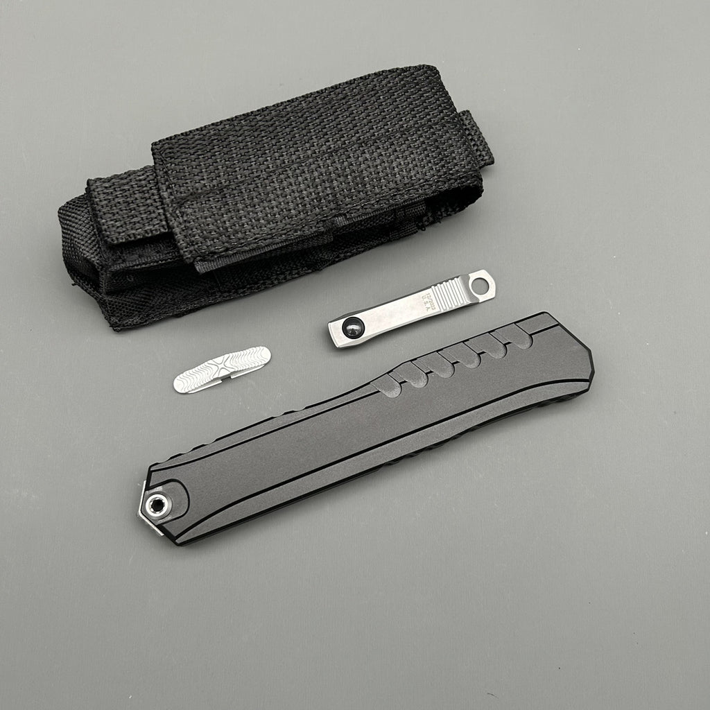 MIT New 2024 Munroe CypherⅡ CNC Aviation Aluminum Survival EDC Camping Outdoor Hunting tactical self-defence pocket OTF complete knife parts