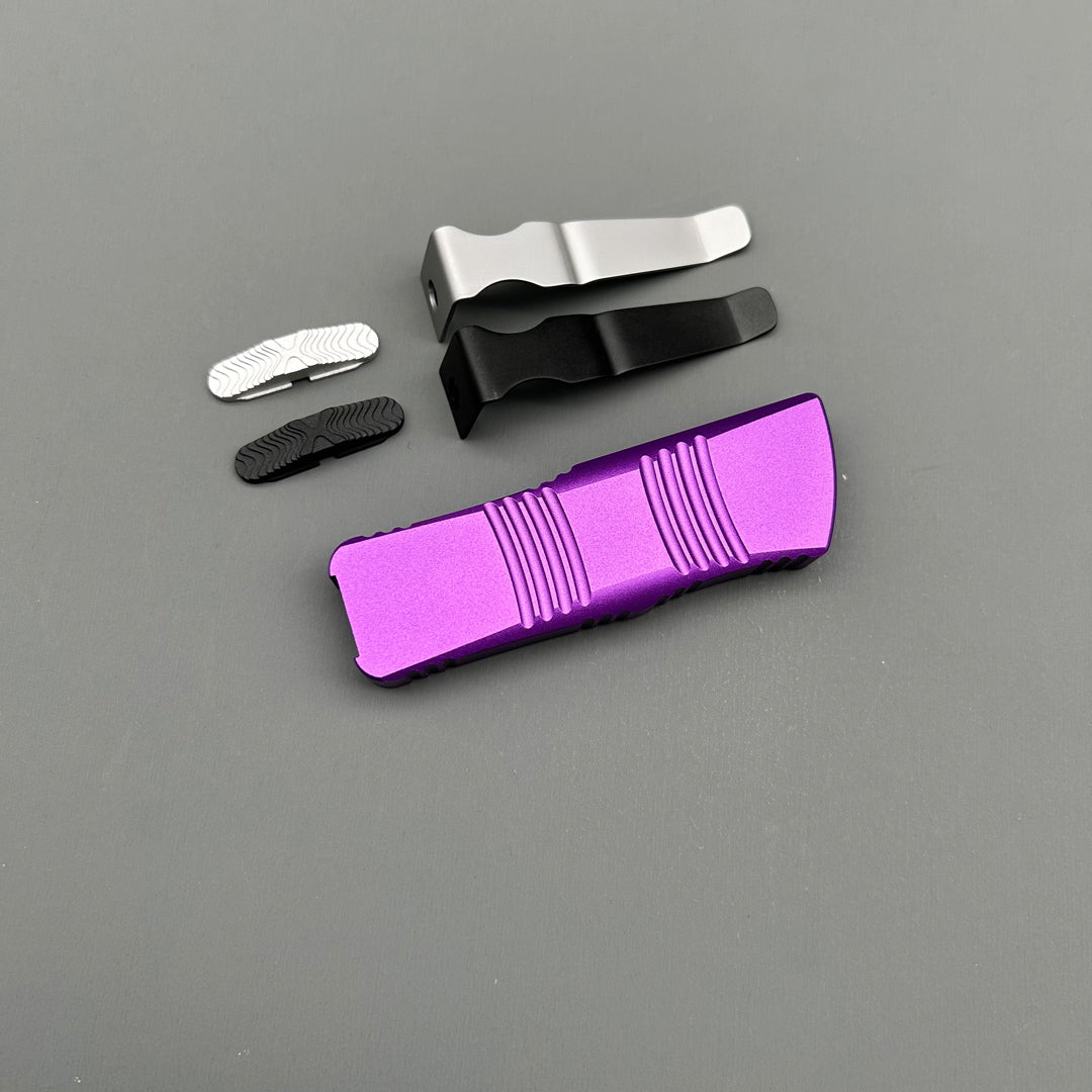 Mit Mini COMBAT TROODON Purple knife Survival EDC Tool Camping Outdoor Hunting tactical Gear Self-defense pocket complete knife parts