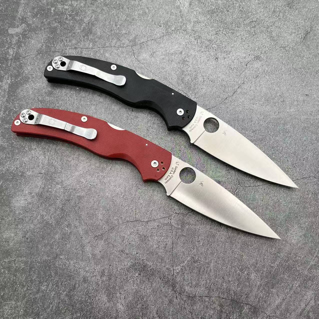 SP C101 Folding knife G10 handle 9CR18MOV Blade Camping Outdoor Survival Tactical Folding Knife