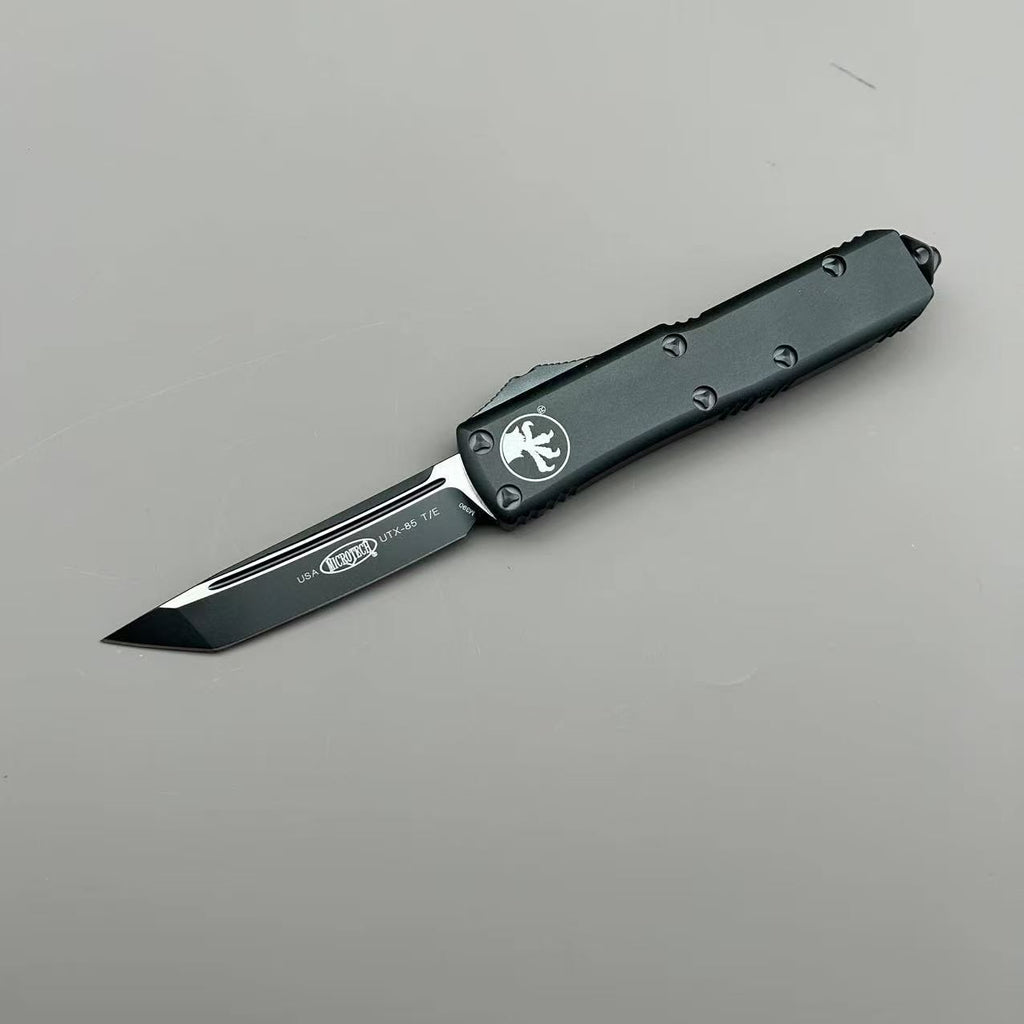 MIT UTX85 CNC aviation aluminum Black Handle Hunting Survival Tactical Combat EDC Outdoor Self-defense Pocket OTF Knives