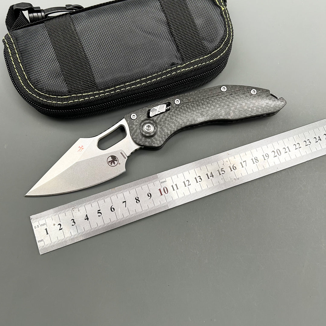 MT New Stitch Folding Knife carbon fiber Camping Outdoor Hunting Survivial Knife