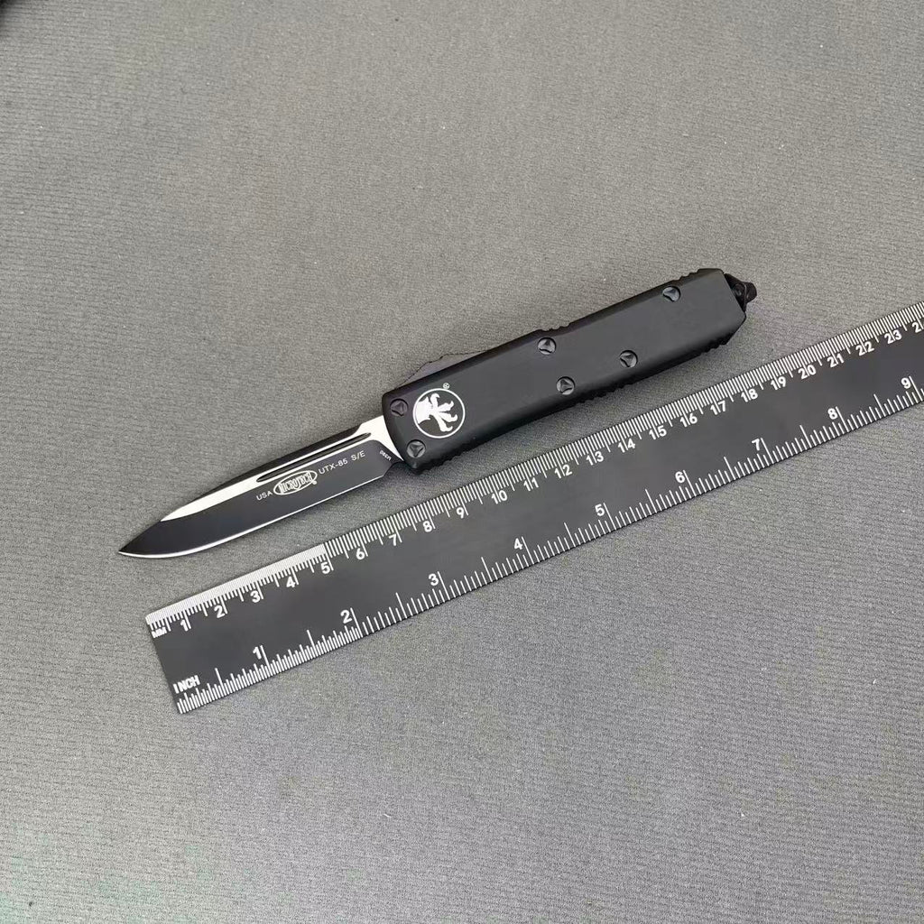 MIT UTX85 CNC aviation aluminum Black Handle Hunting Survival Tactical Combat EDC Outdoor Self-defense Pocket OTF Knives