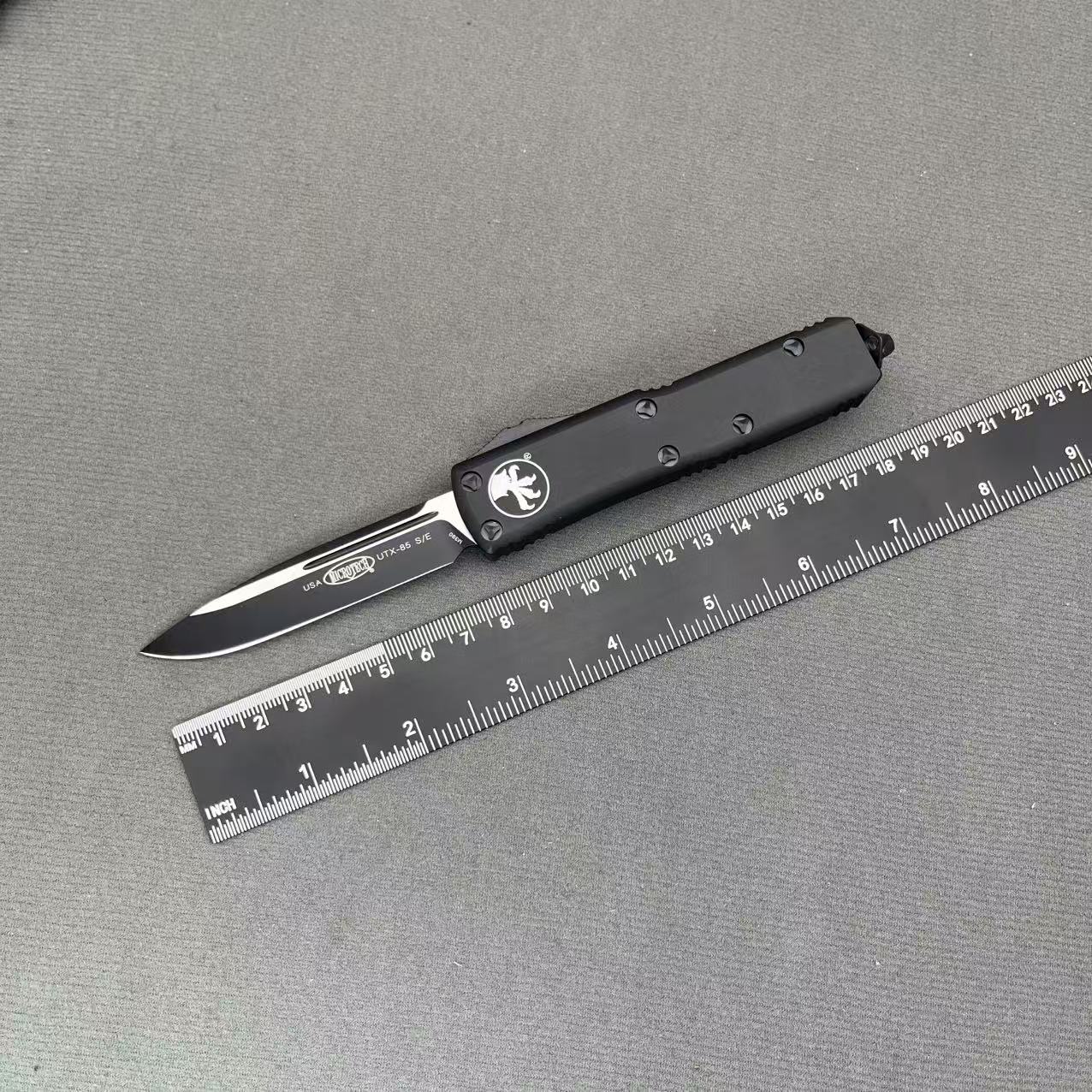 MIT UTX85 CNC aviation aluminum Black Handle Hunting Survival Tactical Combat EDC Outdoor Self-defense Pocket OTF Knives