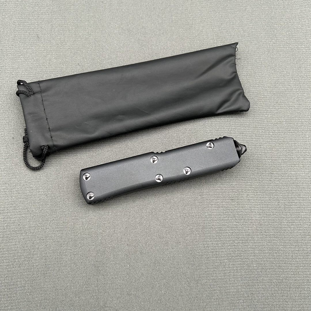 MIT UTX85 CNC aviation aluminum Black Handle Hunting Survival Tactical Combat EDC Outdoor Self-defense Pocket OTF Knives