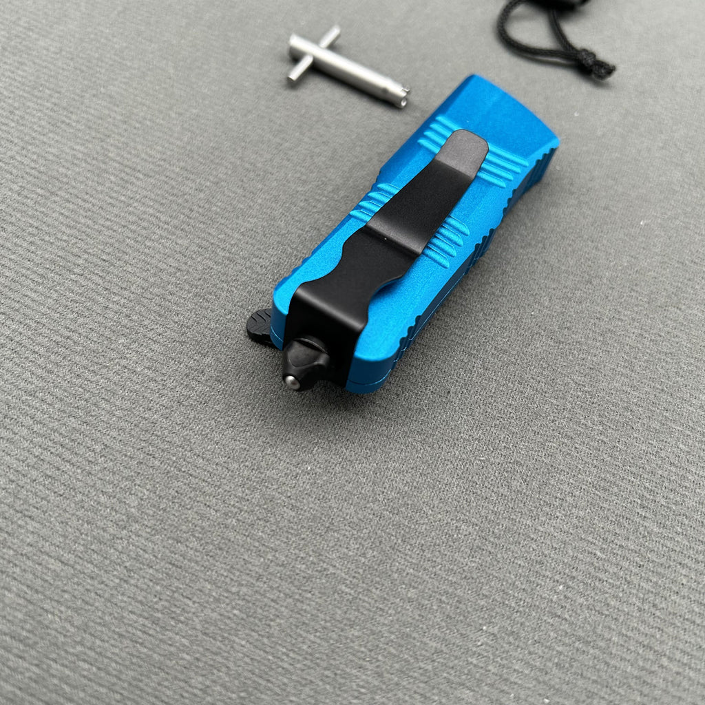 MT Mini COMBAT TROODON Blue Handle CNC Aviation Aluminum 1 Set Survival EDC Camping Outdoor Gear pocket complete knife parts