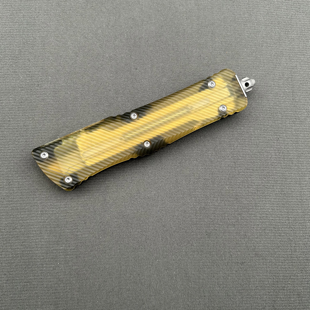 Mit COMBAT TROODON CNC PEI+Aviation Aluminum Survival EDC Tool Camping Outdoor Hunting tactical defence pocket OTF complete knife parts