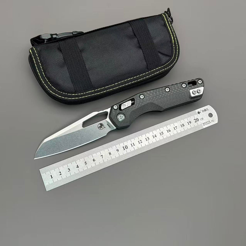 MiT MSI Ram-Lok carbon fiber Folding knife Camping Outdoor Survival Hiking Folding Knife