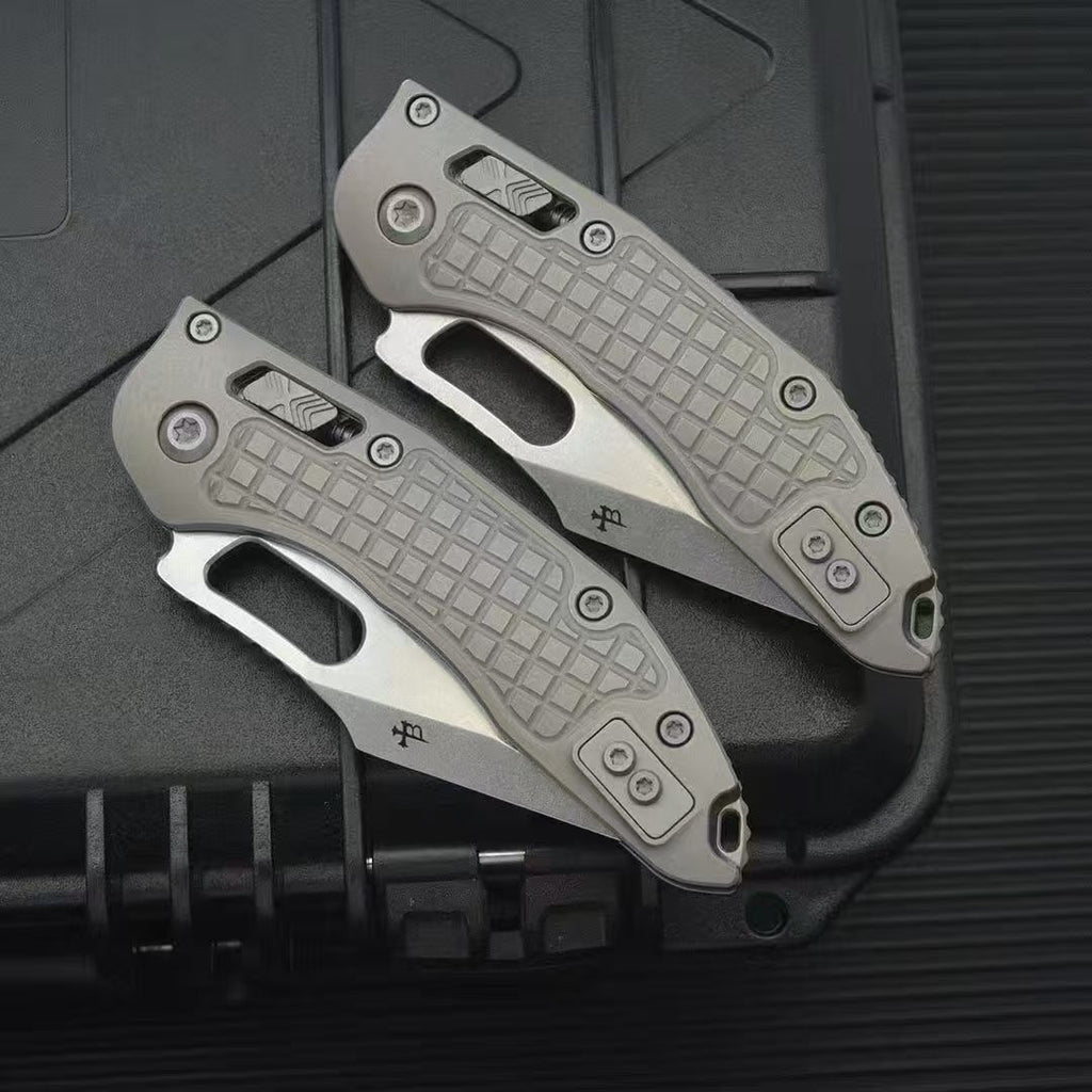 MT New Stitch Folding Knife Titanium Camping Outdoor Hunting Survivial Knife
