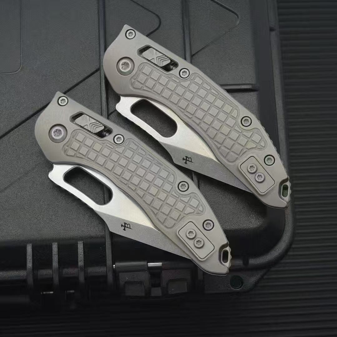 MT New Stitch Folding Knife Titanium Camping Outdoor Hunting Survivial Knife