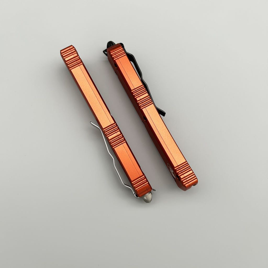 MT UT CNC aviation aluminum Orange Handle Hunting Survival Tactical Combat EDC Outdoor Self-defense Pocket OTF complete Knives Parts