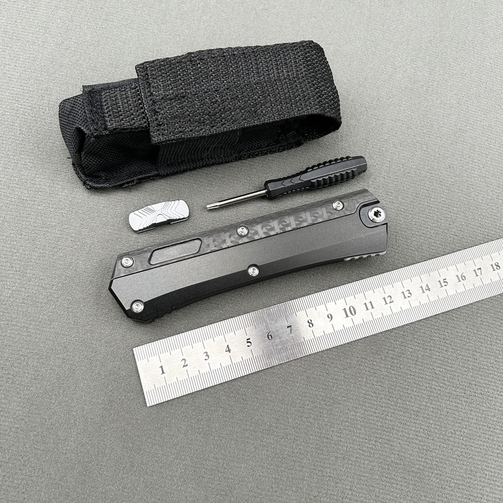 MIT Glykon Knife CNC carbon fibre aviation aluminum Hunting Tactical Combat EDC Outdoor Self-defense Pocket complete Knives Parts
