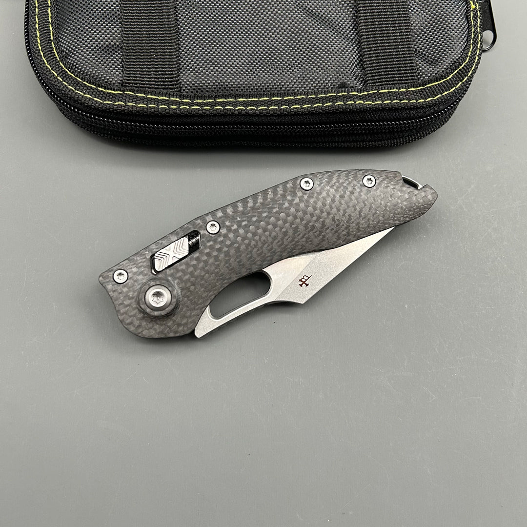 MT New Stitch Folding Knife carbon fiber Camping Outdoor Hunting Survivial Knife