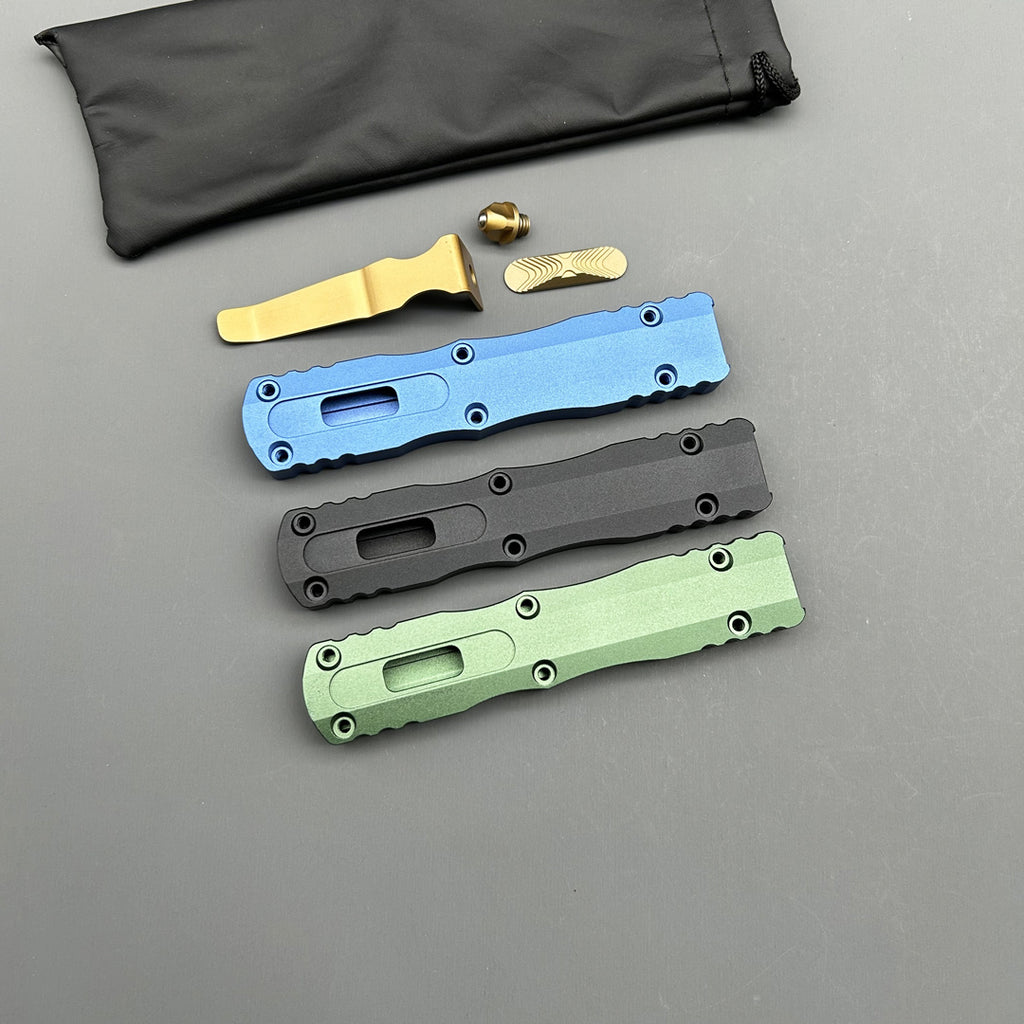 MIT DIRAC Golden knife CNC Aviation Aluminum Outdoor Camping Hunting Tactical gear defence EDC Combat pocket OTF knife Parts