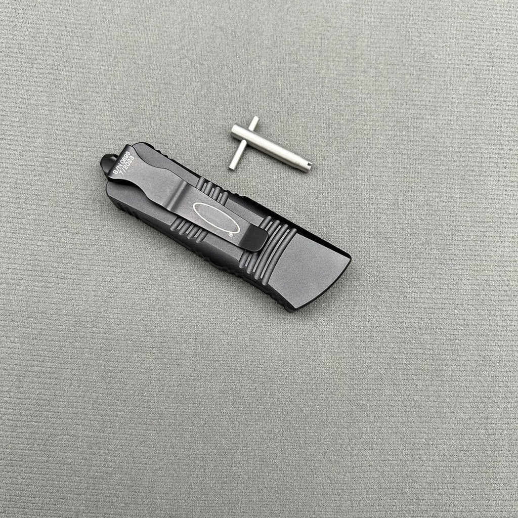 MT Mini COMBAT TROODON Black Handle CNC Aviation Aluminum 1 Set Survival EDC Camping Outdoor Gear pocket complete knife parts