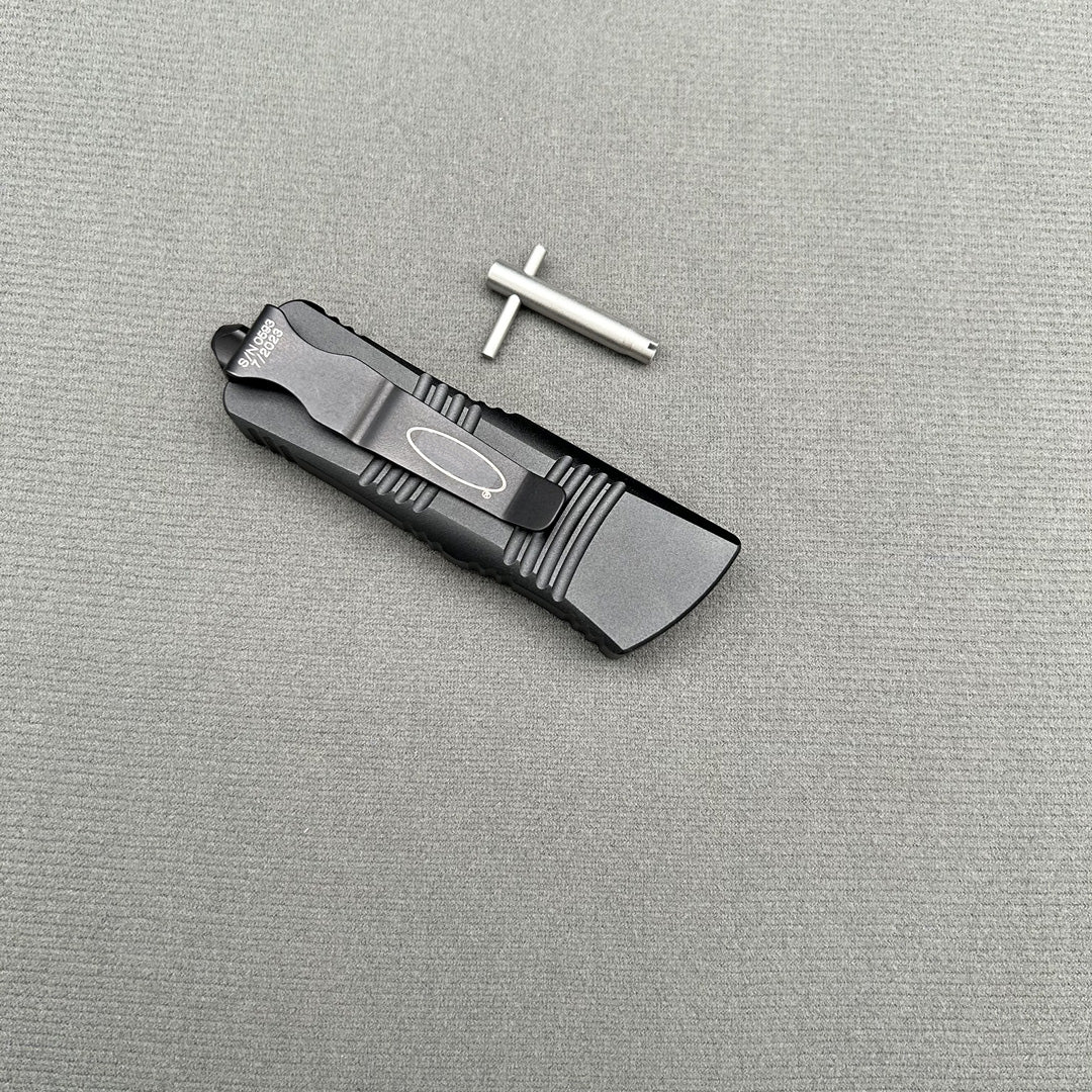 MT Mini COMBAT TROODON Black Handle CNC Aviation Aluminum 1 Set Survival EDC Camping Outdoor Gear pocket complete knife parts