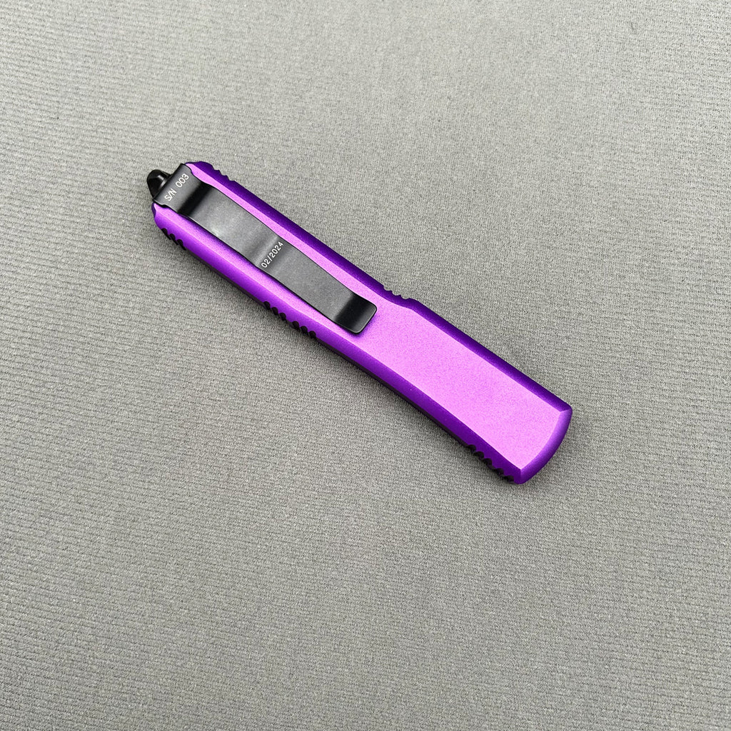 MT UT Purple Handle CNC aviation aluminum Hunting Survival Tactical Combat EDC Outdoor Camping defense Pocket Hiking complete Knife Parts