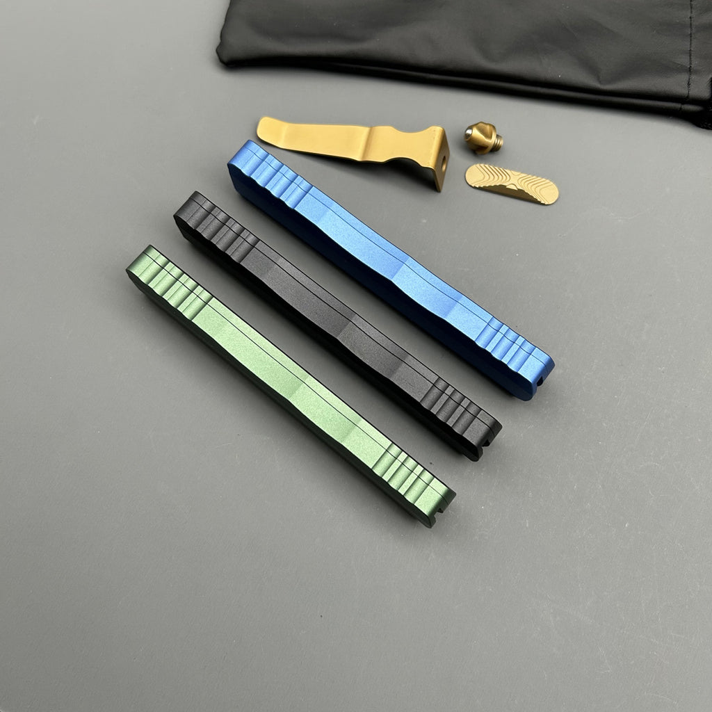 MIT DIRAC Golden knife CNC Aviation Aluminum Outdoor Camping Hunting Tactical gear defence EDC Combat pocket OTF knife Parts