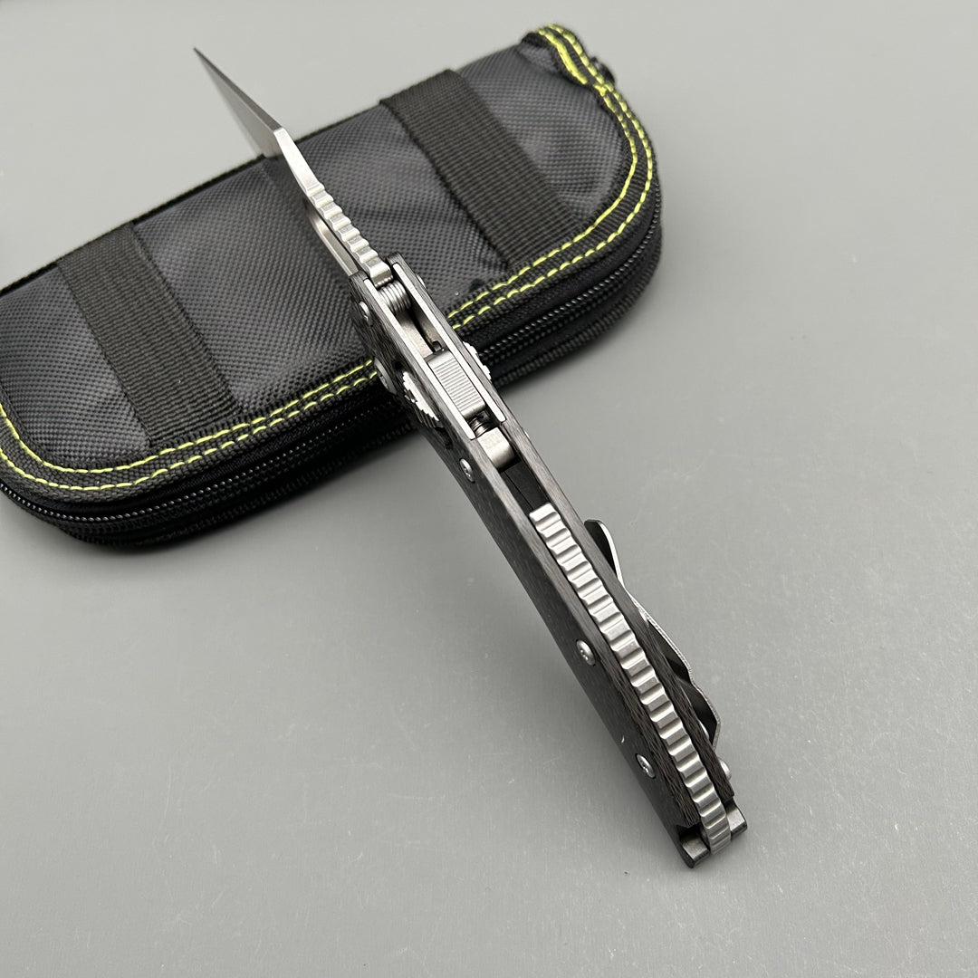 MT New Stitch Folding Knife carbon fiber Camping Outdoor Hunting Survivial Knife