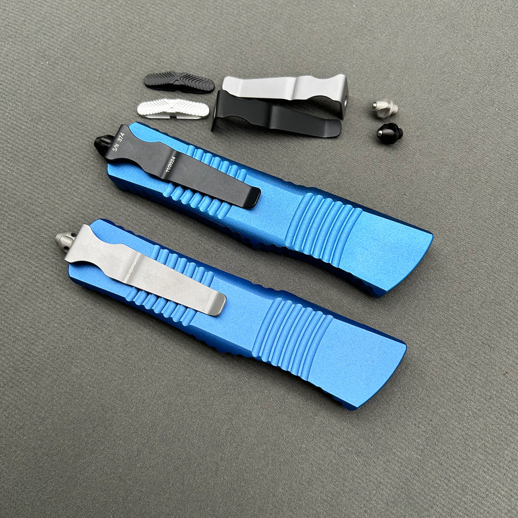 MT Combat Troodon Blue CNC Aviation Aluminum Survival EDC Tool Camping Outdoor Hunting pocket OTF complete knife parts