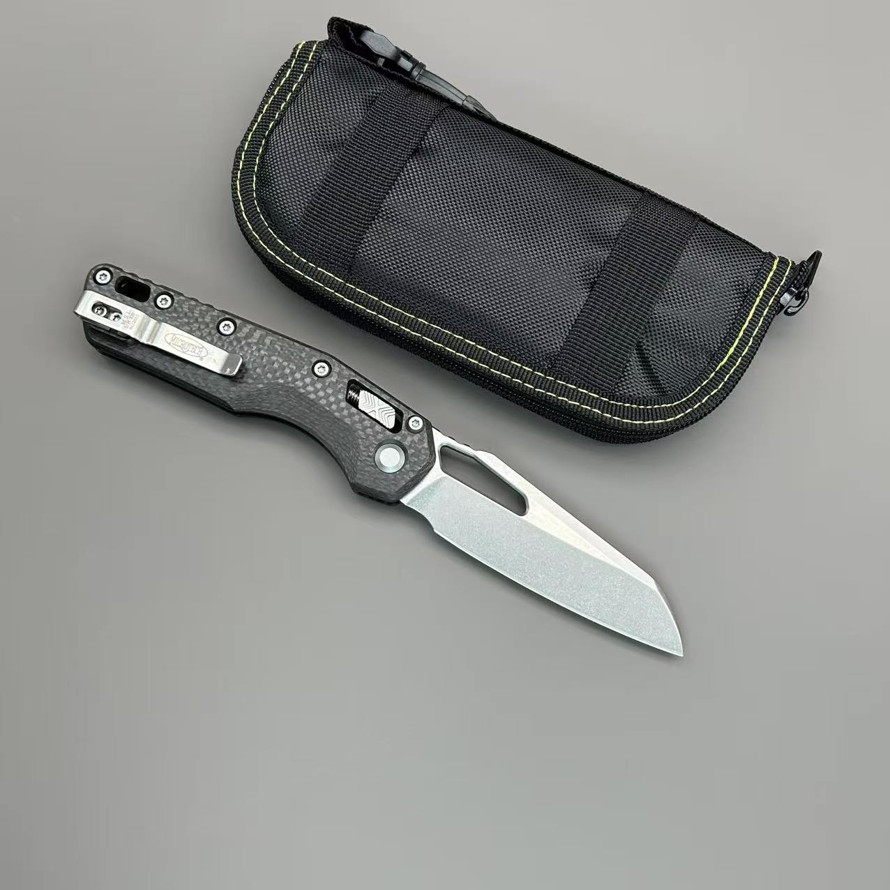 MiT MSI Ram-Lok carbon fiber Folding knife Camping Outdoor Survival Hiking Folding Knife