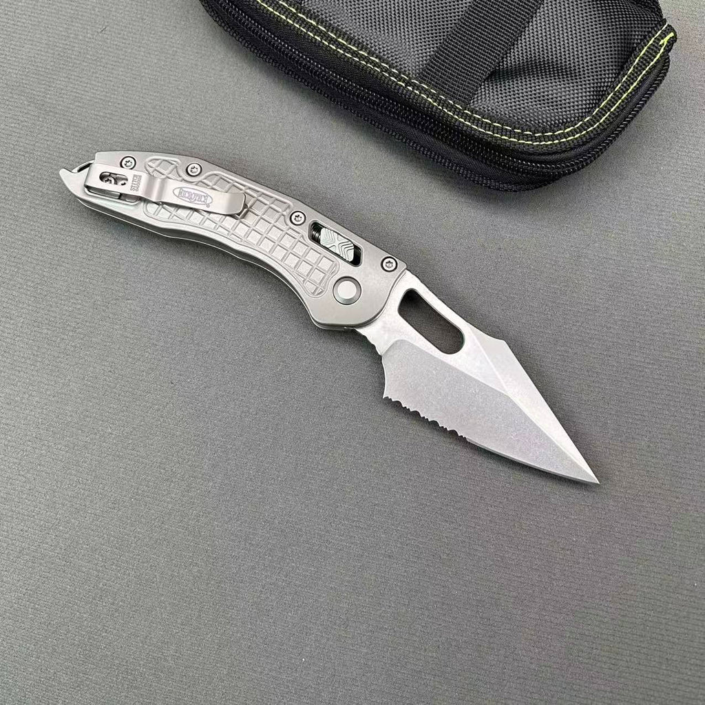 MT New Stitch Folding Knife Titanium Camping Outdoor Hunting Survivial Knife