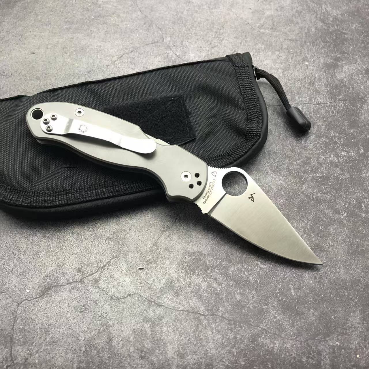 SP C223 Titanium handle Folding knife S35VN blade Camping Outdoor Survival Tactical Folding Knife