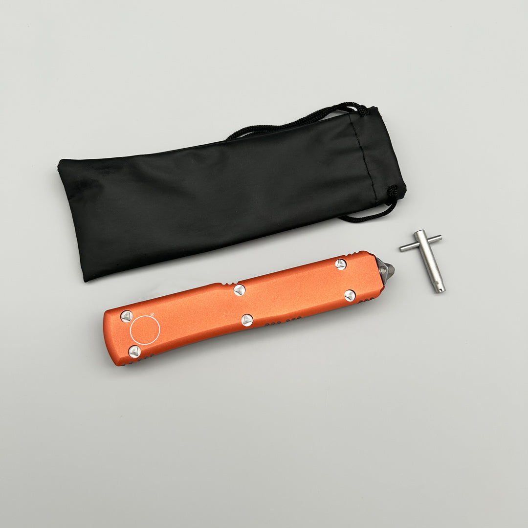 MT UT CNC aviation aluminum Orange Handle Hunting Survival Tactical Combat EDC Outdoor Self-defense Pocket OTF complete Knives Parts