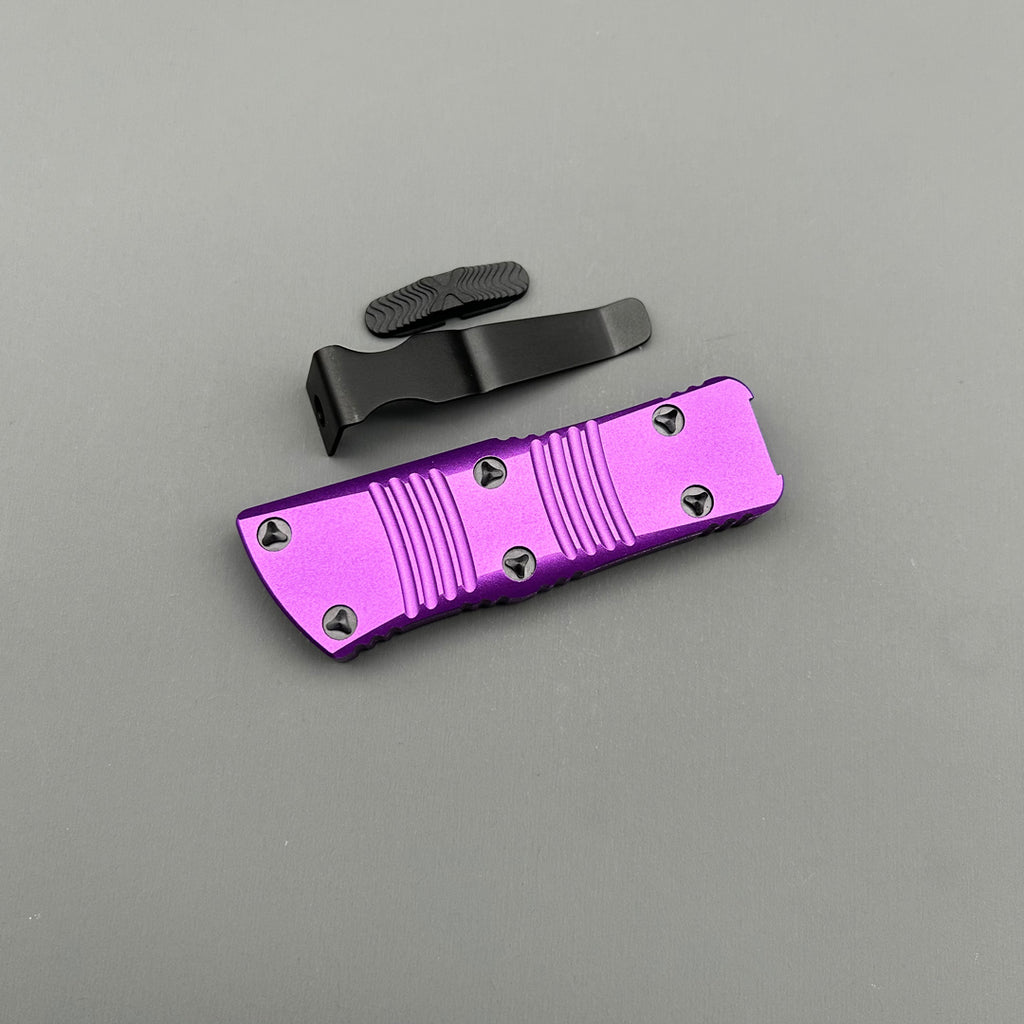 Mit Mini COMBAT TROODON Purple knife Survival EDC Tool Camping Outdoor Hunting tactical Gear Self-defense pocket complete knife parts