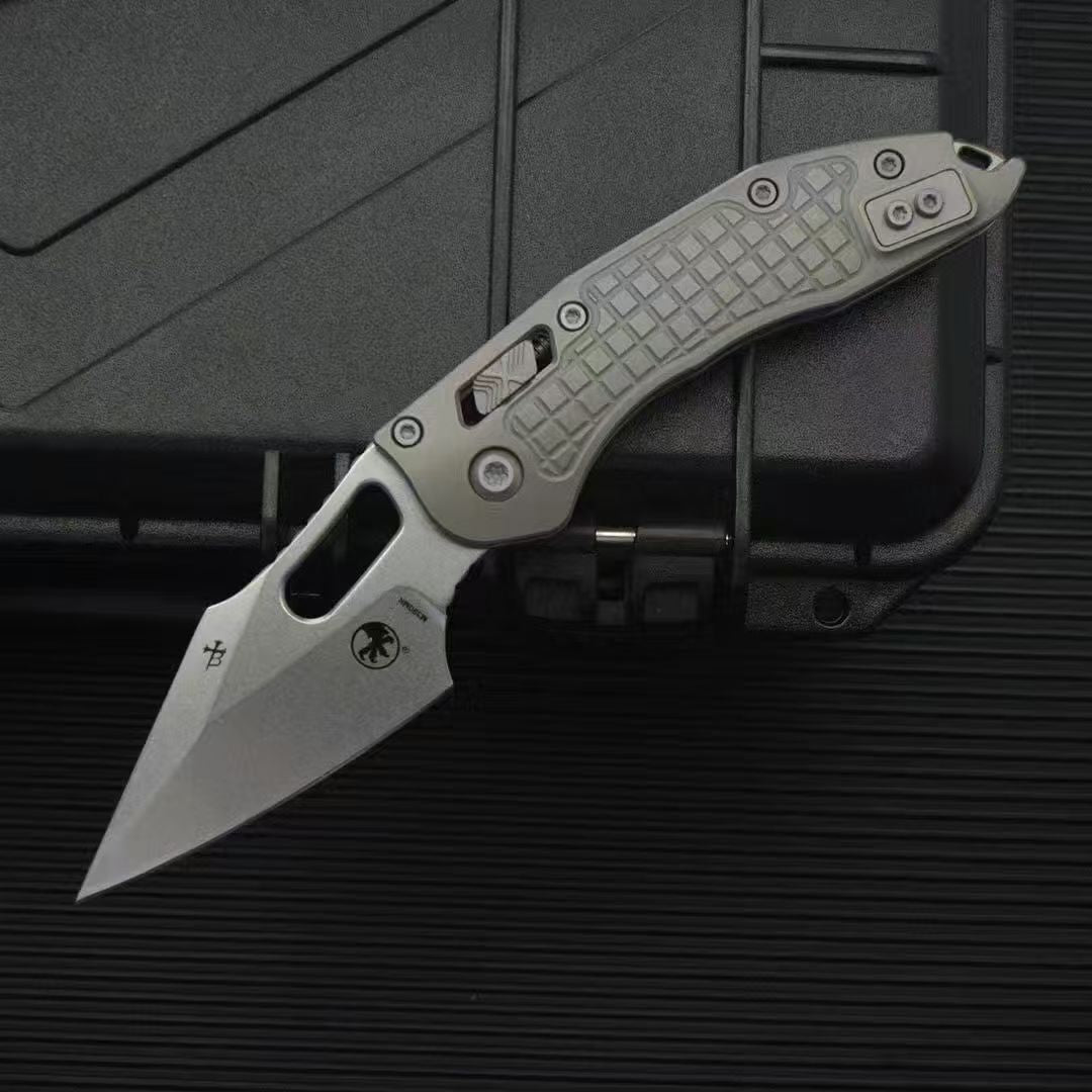MT New Stitch Folding Knife Titanium Camping Outdoor Hunting Survivial Knife